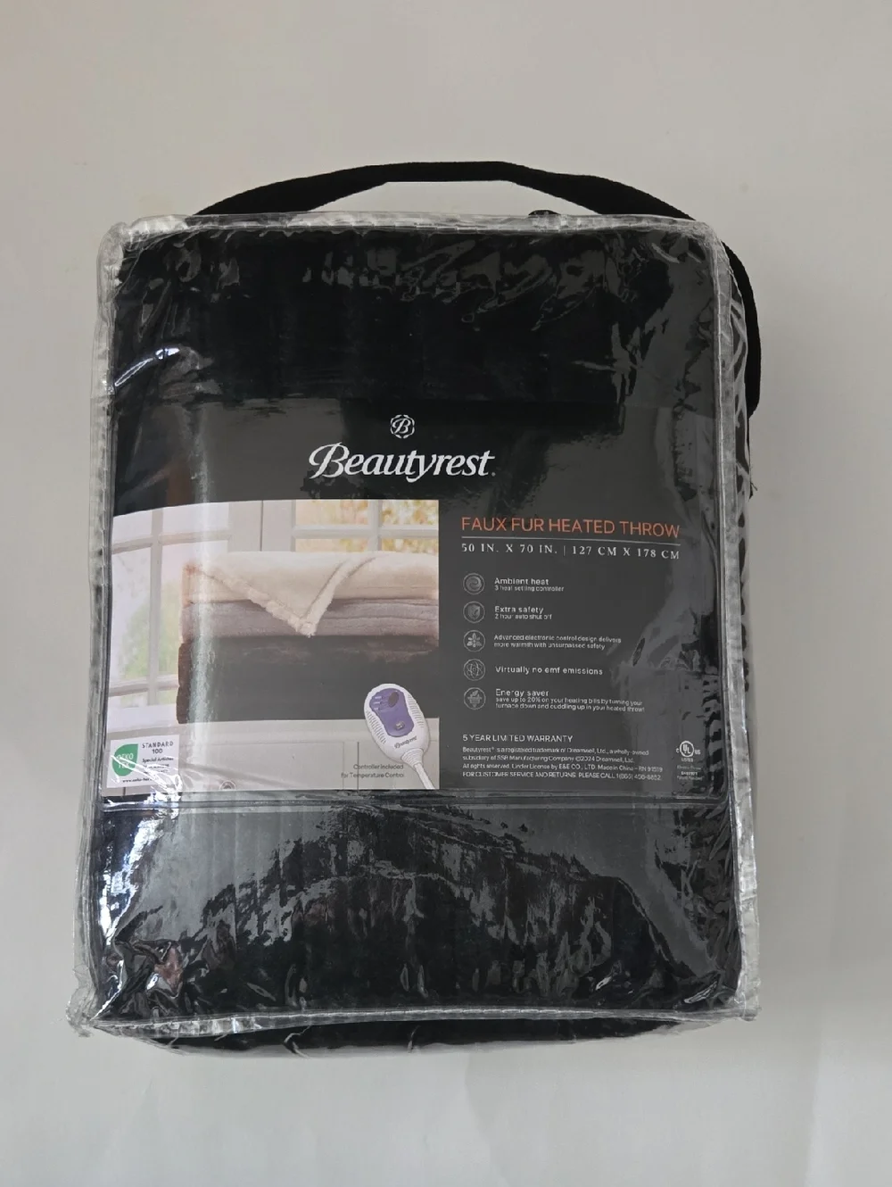 Beautyrest Oversized Heated Electric Blanket w/ Controller Auto Shut-Off